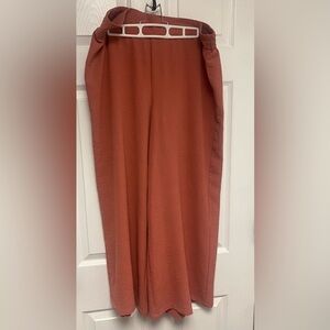 Adrianna Papell Terracotta Palazzo Pants